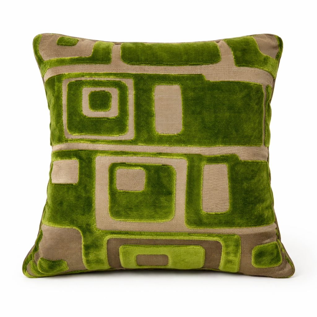 Cuscino seta e velluto 45x45